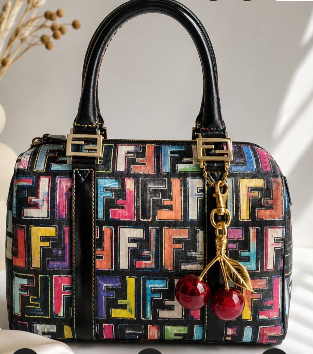 Fendi Multicolor Logo Boston